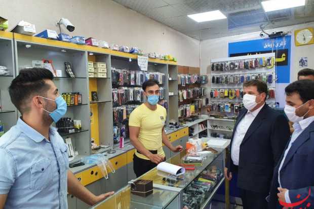 بازدید میدانی فرماندار نهاوند از روند اجرا و رعایت موازین بهداشتی سطح شهر