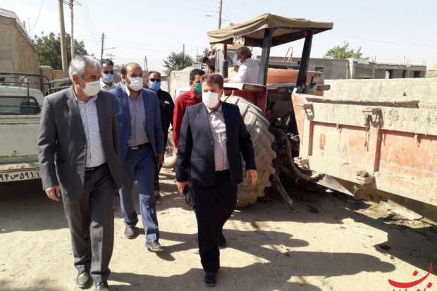 بازدید فرماندار از فاز اول احداث کانال سنگی روستای کفراج